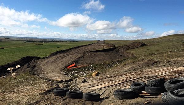 Stalled Dakota Access construction on Highway 6 in Morton County, North Dakota. (Photo: Jenni Monet)