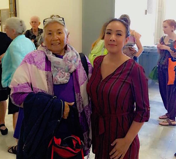 Faith Spotted Eagle, left, and Samantha Eldridge outside the hearing room in Washington DC. (Photo: Courtesy Samantha Eldridge)