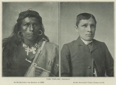 "Tom Torlino — Navajo" photograph. Photo courtesy carlisleindian.dickinson.edu.